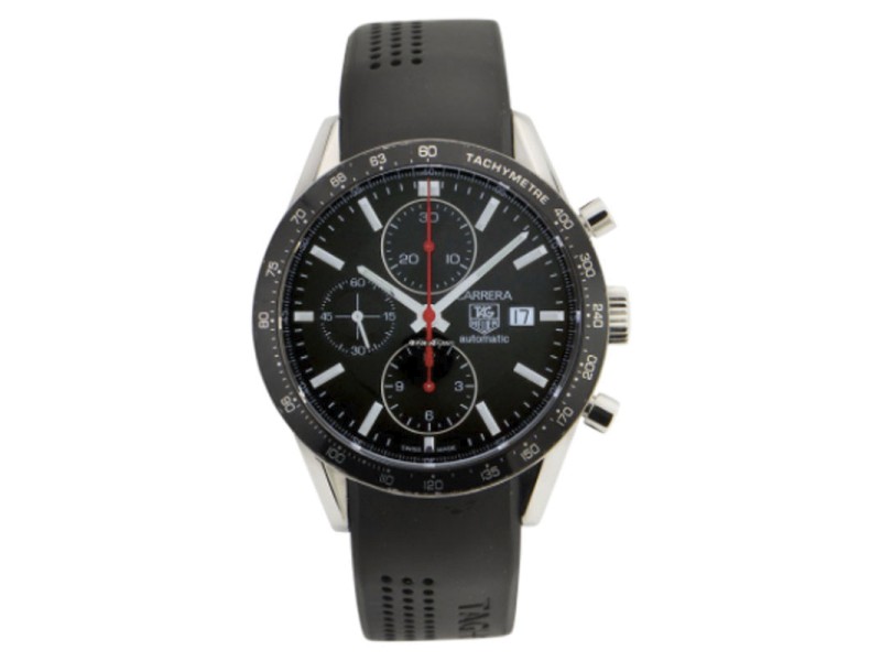 Tag Heuer Carrera CV2014-2 Stainless Steel / Rubber Mens Watch Tag Heuer