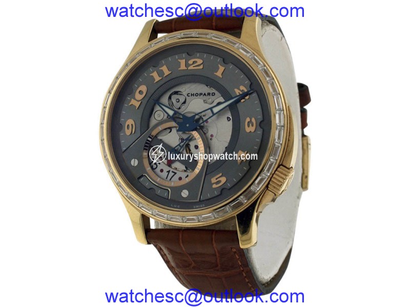 Chopard L.U.C. Diamond 18K Yellow Gold 41mm Mens Watch Chopard