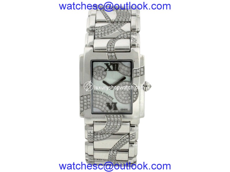 Patek Philippe Twenty-4 4910/49G Diamond & 18K White Gold Womens Watch Patek Philippe
