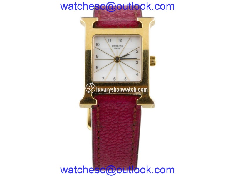 Herm��s Heure H HH1.201 Gold-Plated 21mm Quartz Women Watch Hermes