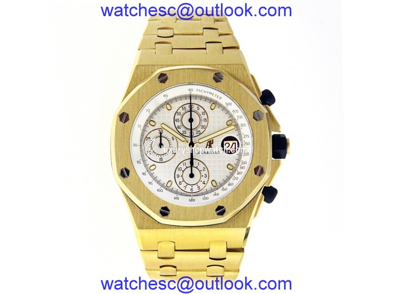 Audemars Piguet Royal Oak Offshore Chronograph Yellow Gold White Dial Audemars Piguet