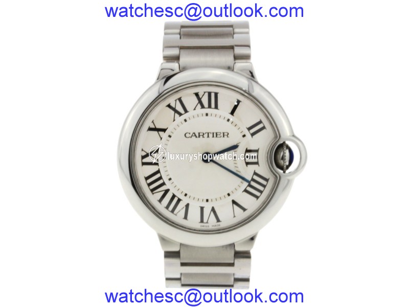 Cartier Ballon Bleu Ladies Stainless Steel Roman Numeral 28mm W69010Z4 Cartier