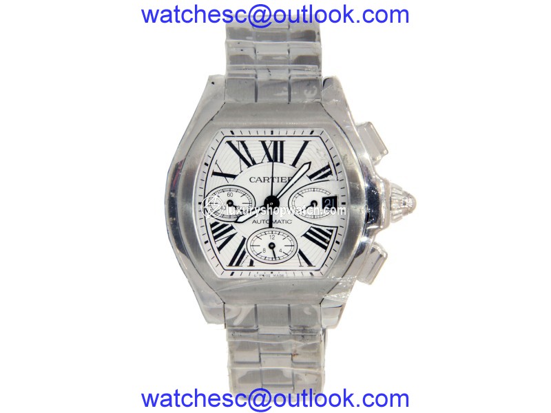 Cartier Roadster XL Stainless Steel Chronograph with Roman Numeral Dial 48mm Cartier