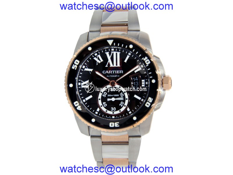Cartier Calibre de Cartier Two Tone Stainless Steel & Rose Gold 42mm Cartier