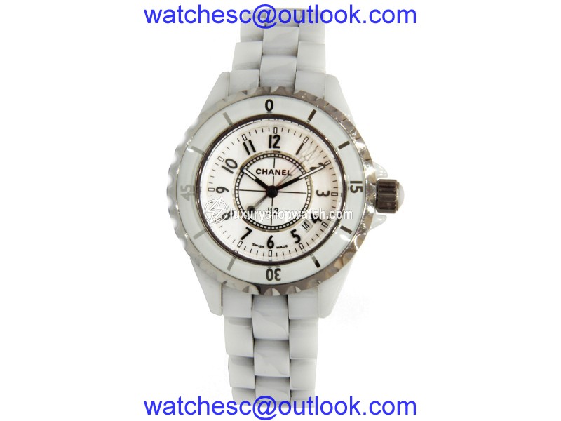 Chanel J12 Ladies Quartz Whtie Ceramic Watch 33mm Chanel