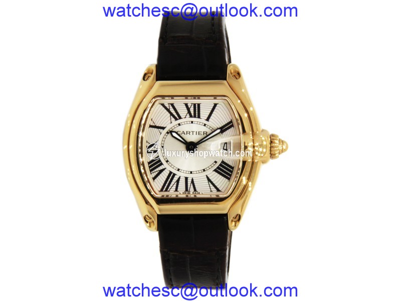 Cartier Roadster for Ladies 18K Yellow Gold with Leather strap 31mm Cartier