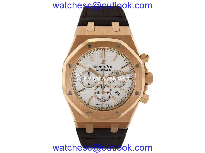 Audemars Piguet Royal Oak Chronograph with Brown Leather Strap Audemars Piguet
