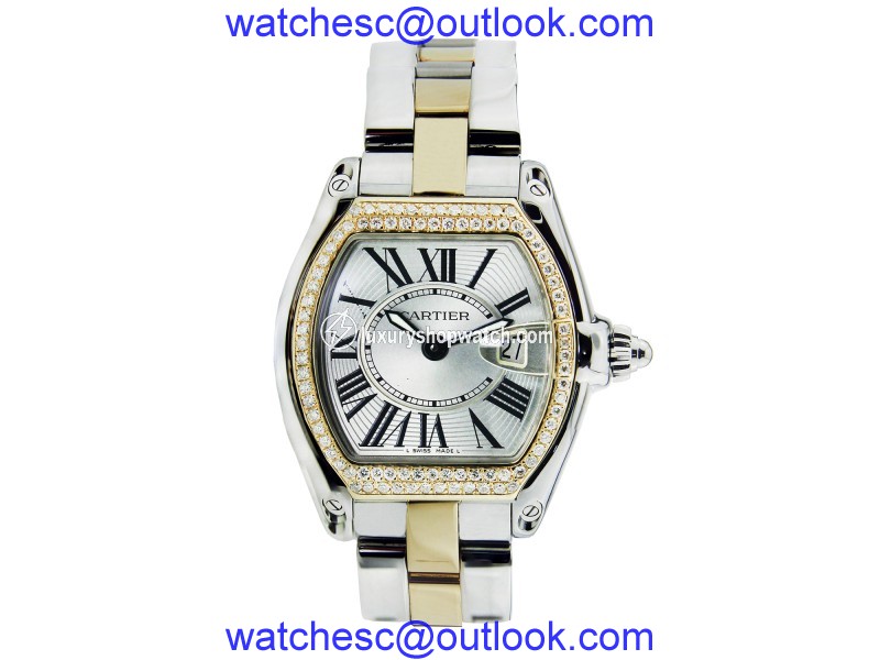 Cartier Roadster Small Size Two Tone Silver Dial Cartier
