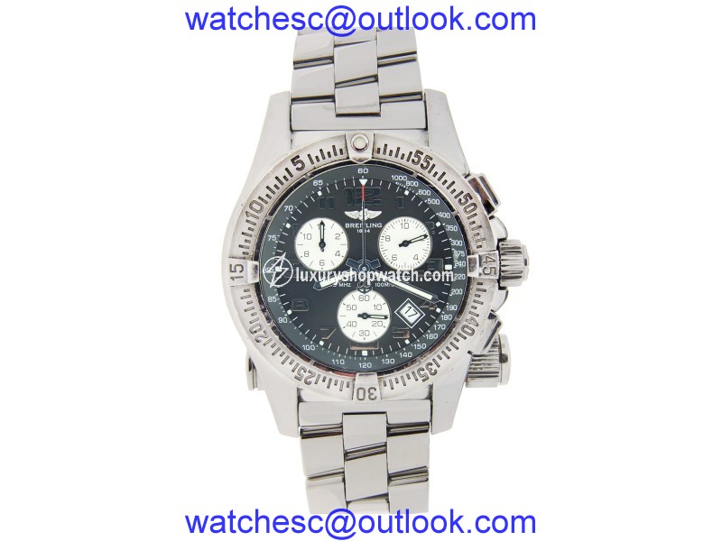 Breitling Range Emergency Stainless Steel with Blue Arabic Dial 45mm Breitling