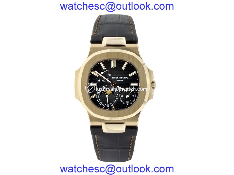 Patek Philippe Nautilus Rose Gold Leather Strap 5712R Patek Philippe