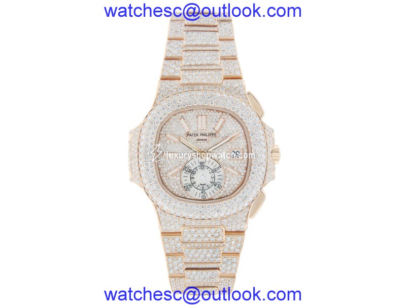 Patek Philippe Nautilus Rose Gold Iced Out 5980 Patek Philippe