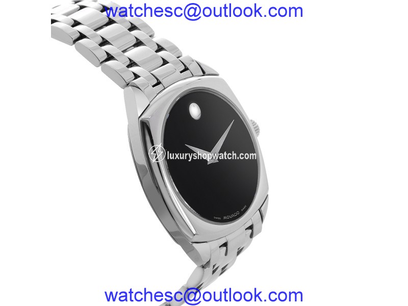 Movado Museum Cushion 84 F4 1342 Stainless Steel Mens Watch Movado