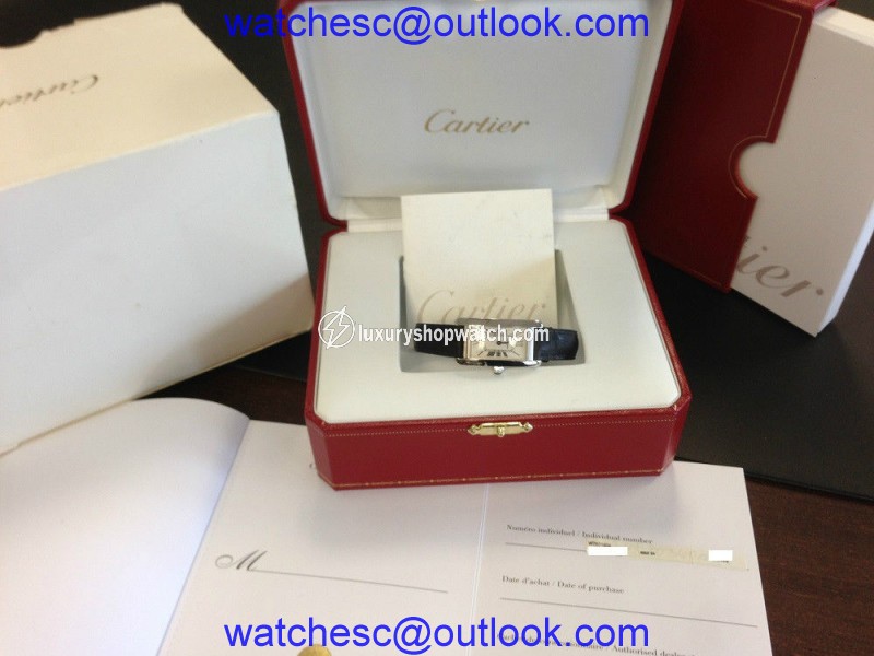 Cartier Tank Americaine W2601956 18K White Gold Watch Cartier