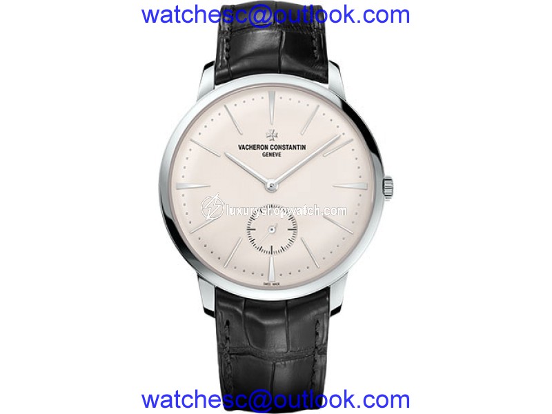 Vacheron Constantin Patrimony 18K White Gold & Leather Hand Wind 42mm Mens Watch Vacheron Constantin