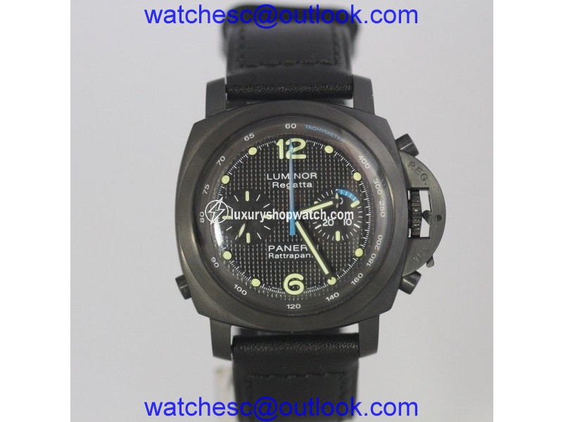 Panerai Pam 332 PVD Split Chronograph Regatta Watch Panerai
