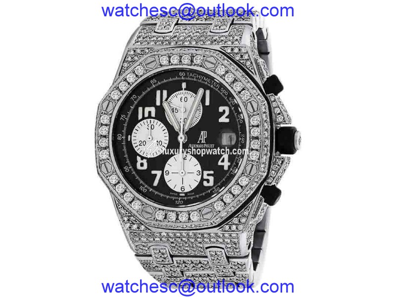 Audemars Piguet Royal Oak Offshore Black Dial Diamonds Watch Audemars Piguet