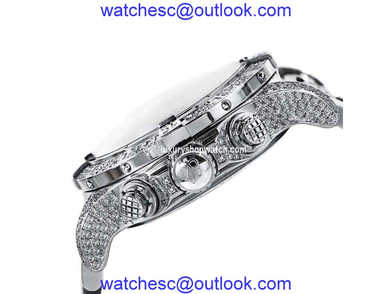 Breitling A13370 Super Avenger 2 Row Diamond Bezel Blue Dial Watch Breitling