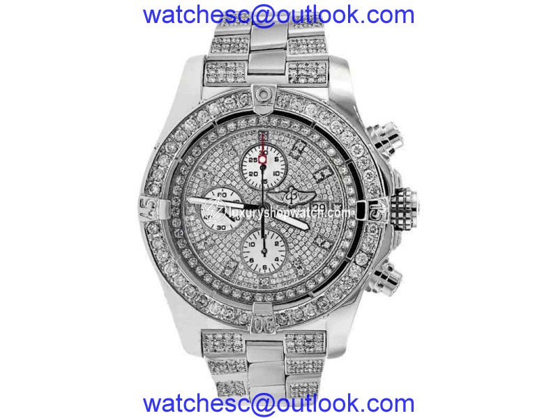 Breitling A13370 Super Avenger Diamond Dial Bezel and Bracelet Watch Breitling