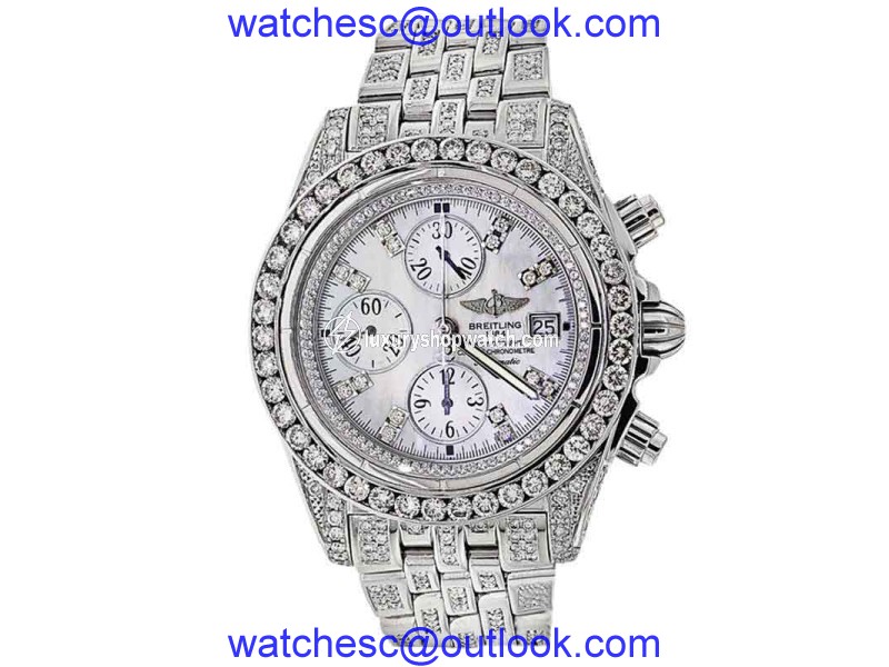 Breitling Evolution A13356 Mother of Pearl Dial 15ct Diamond Watch Breitling