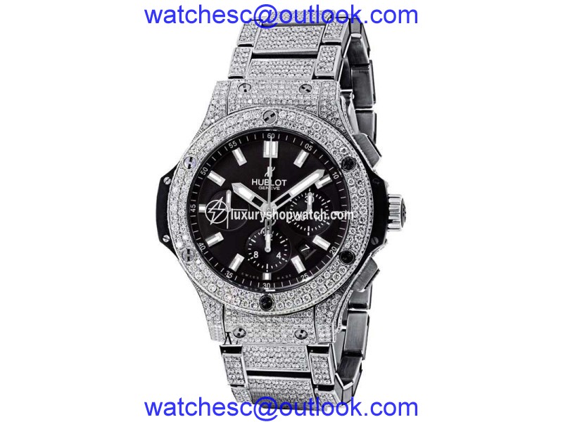 Hublot Big Bang 44 Full Iced Diamonds Mens Watch Hublot