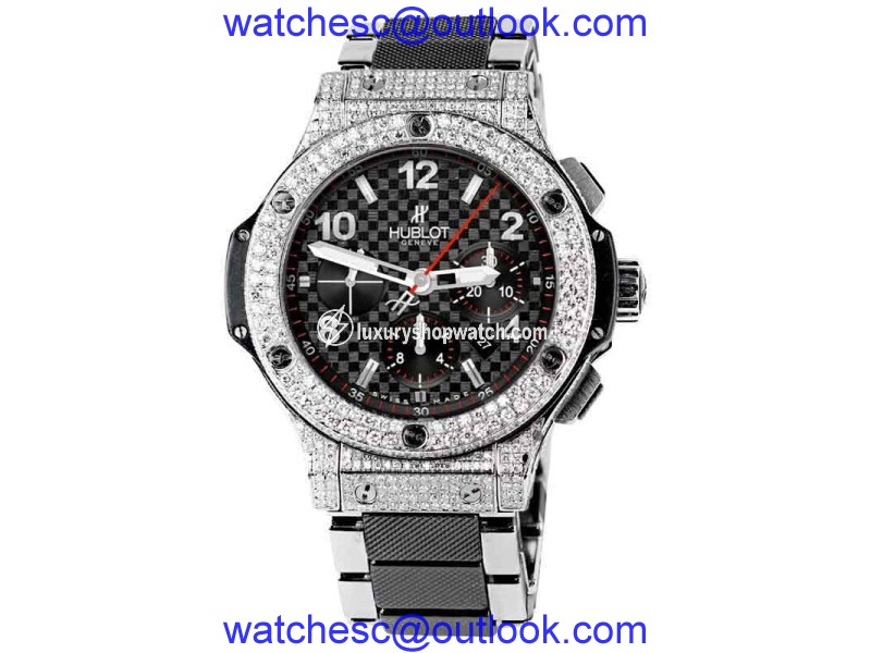 Hublot Big Bang 301.SB.131.SB Black Carbon Pattern Dial Steel Ceramic Mens Watch Hublot
