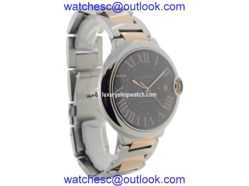 Cartier Ballon Bleu W6920032 18K Rose Gold & Stainless Steel Automatic 42mm Mens Watch Cartier