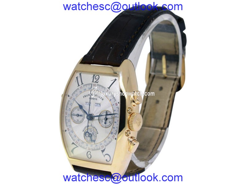 Franck Muller Master Calendar 6850 CC MC 18K Yellow Gold Manual 34mm Mens Watch Franck Muller