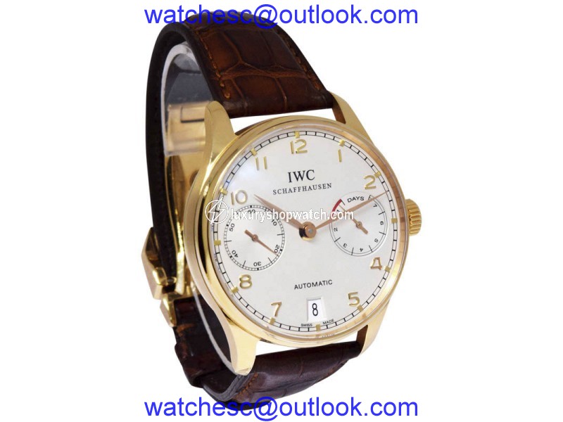 IWC Portugeiser 5001 18K Yellow Gold & Leather Automatic 42mm Mens Watch IWC