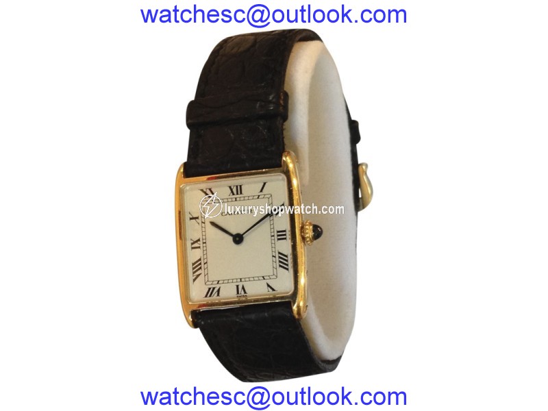 Cartier Tank 2466 18K Yellow Gold 30mm Manual Mens Vintage Watch Cartier