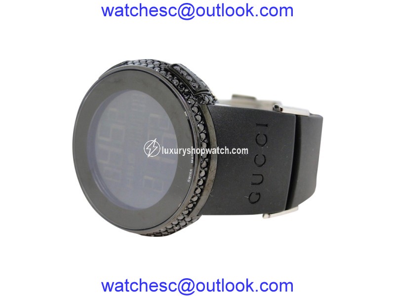 Gucci Digital Black Diamond 5.0 Ct Ya114401 I Ladies Watch Gucci