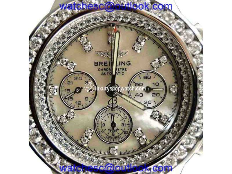 Breitling Hercules Diamond Stainless Steel Band 7.75 Ct Brand New Mens Watch Breitling