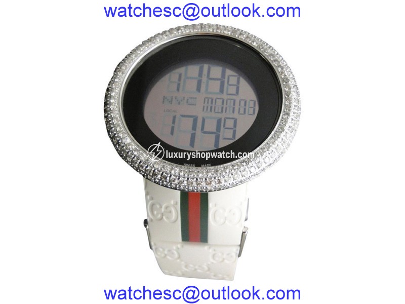 Gucci YA114214 Genuine 12 Ct Diamond XL Bezel Mens Watch Gucci