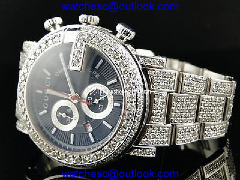 Gucci Ya101324 Fully Iced Out Mens 16.5 C Diamond Watch Gucci