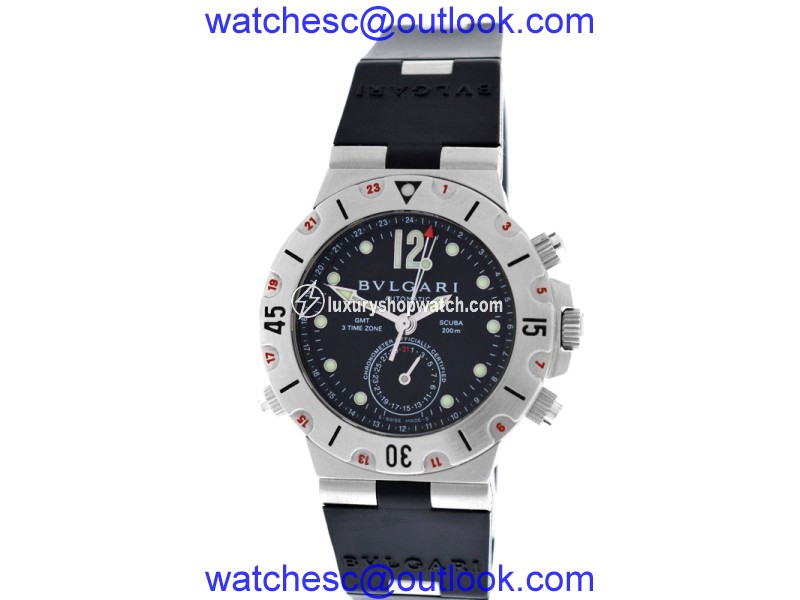 Bulgari Diagono Pro Acqua Scuba SD38S GMT Watch Bvlgari