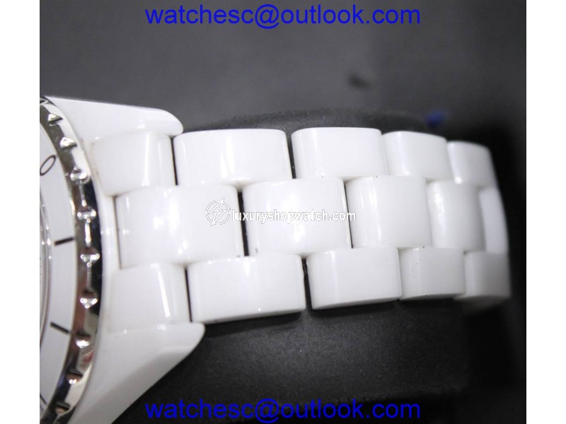 Chanel J12 White Ceramic Diamond Womens Watch Chanel