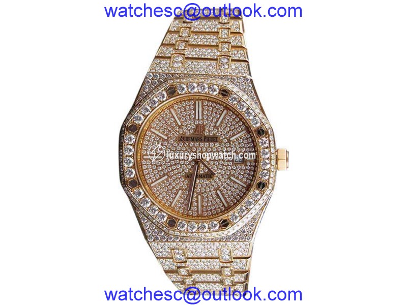 Audemars Piguet Royal Oak 18K Rose Gold With 18.5 Ct Diamond 41mm Watch Audemars Piguet