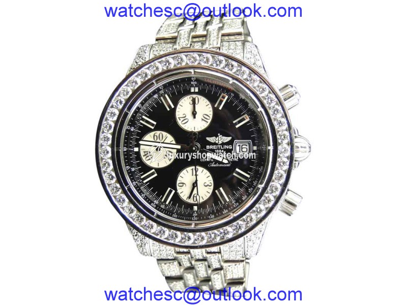 Breitling Evolution A1335611/B722 Stainless Steel 22.00 Ct Diamond 45mm Watch Breitling
