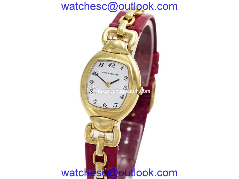 Audemars Piguet Audemarine 18K Yellow Gold / Leather Quartz 23mm Womens Watch Audemars Piguet