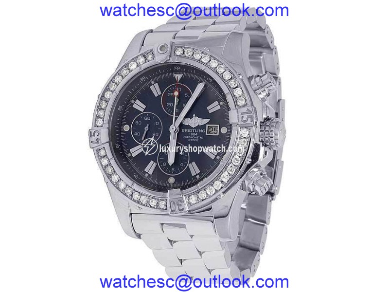 Breitling Super Avenger A13370 Stainless Steel 48mm Mens Watch Breitling