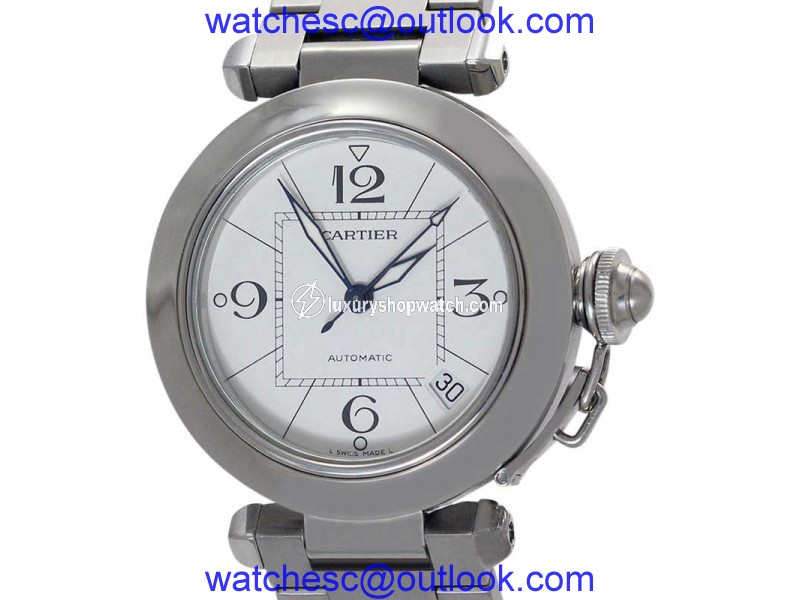 Cartier Pasha Date 2324 Stainless Steel Automatic 35mm Mens Watch Cartier