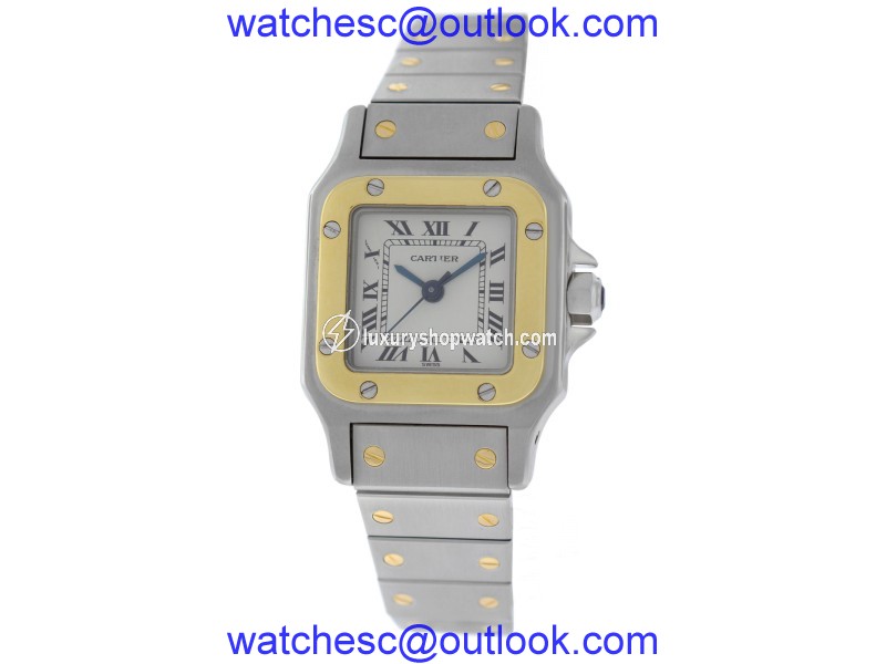 Cartier Santos 1170902 Stainless Steel & 18K Yellow Gold Automatic 24mm Womens Watch Cartier