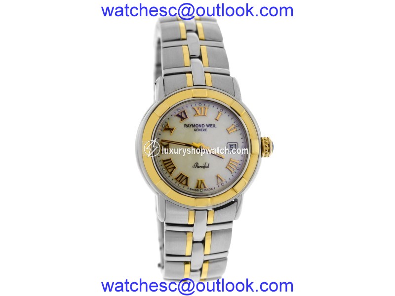 Raymond Weil Parsifal 9440 Stainless Steel & 18K Yellow Gold Mother of Pearl Quartz 27mm Womens Watch Raymond Weil