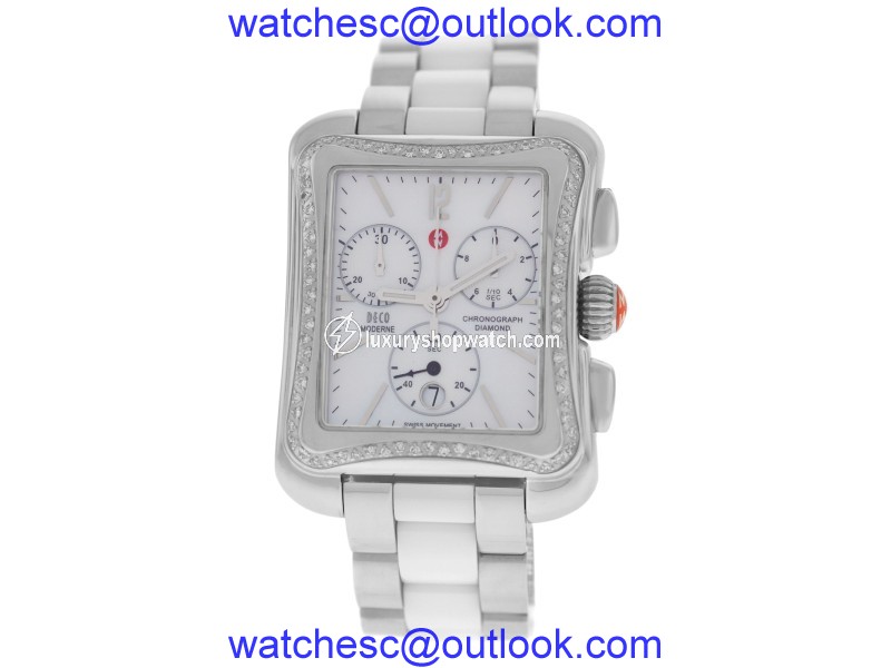 Michele Deco Moderne MW06U01A1025 Stainless Steel Quartz 31mm Womens Watch Michele