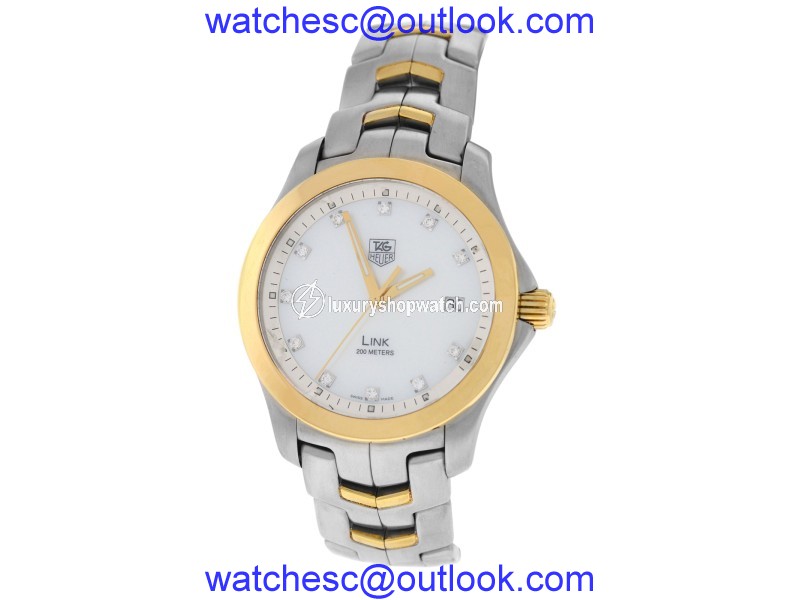 Tag Heuer Link WJF1153 Stainless Steel & 18K Yellow Gold Quartz 39mm Mens Watch Tag Heuer