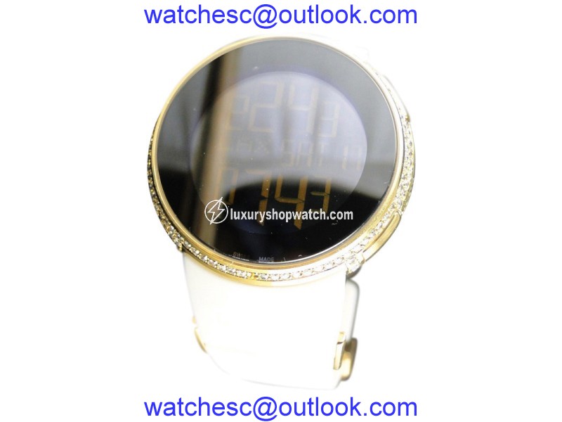 Gucci Ya114216 I Grammy Edition Digital Clear Diamond Mens Watch Gucci