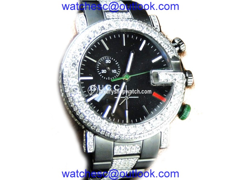 Gucci Ya101331 Sides And Band 9 Ct Diamond Mens Watch Gucci
