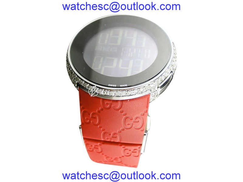 Gucci I White Diamond Black Digital 5 Ct Diamond Watch Gucci