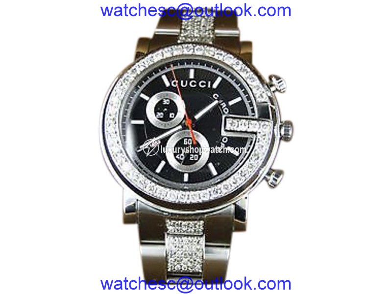 Gucci Ya101338 Black Pvd 6.0Ct Diamond 101G Mens Watch Gucci