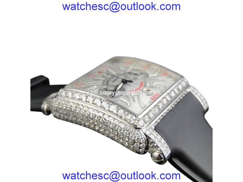 Franck Muller 16.65 Ct King Conquistador Cortez Iced Out Diamond Mens Watch Franck Muller