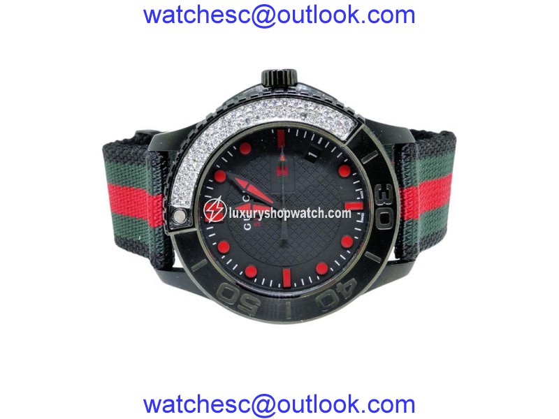 Gucci Ya126230 Timeless Canvas band Diamond Mens Watch Gucci